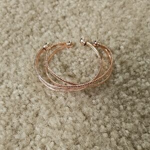 Elegant Rose Gold Bangle Set